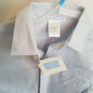 Brand new. Blue button down, perfect for holidays!